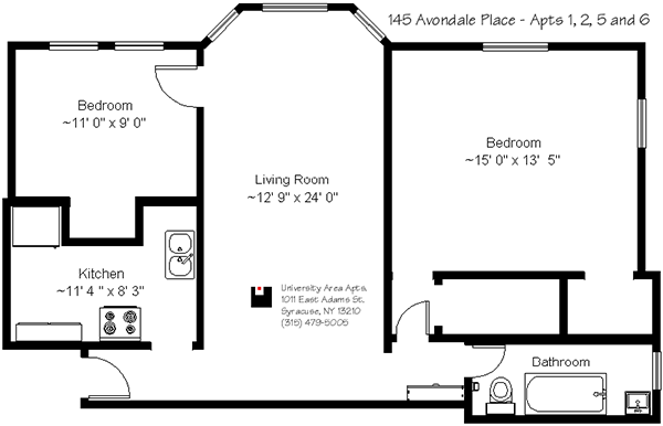 145 Avondale Pl. Apts. 1,2,5,6 University Area Apartments