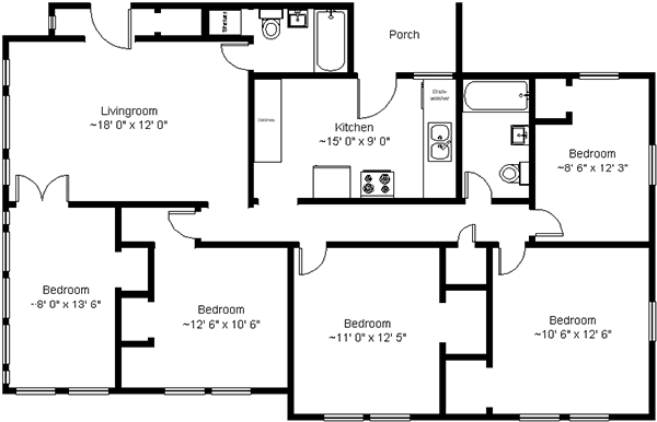 604 Walnut Ave. Apts. 4, 6 University Area Apartments